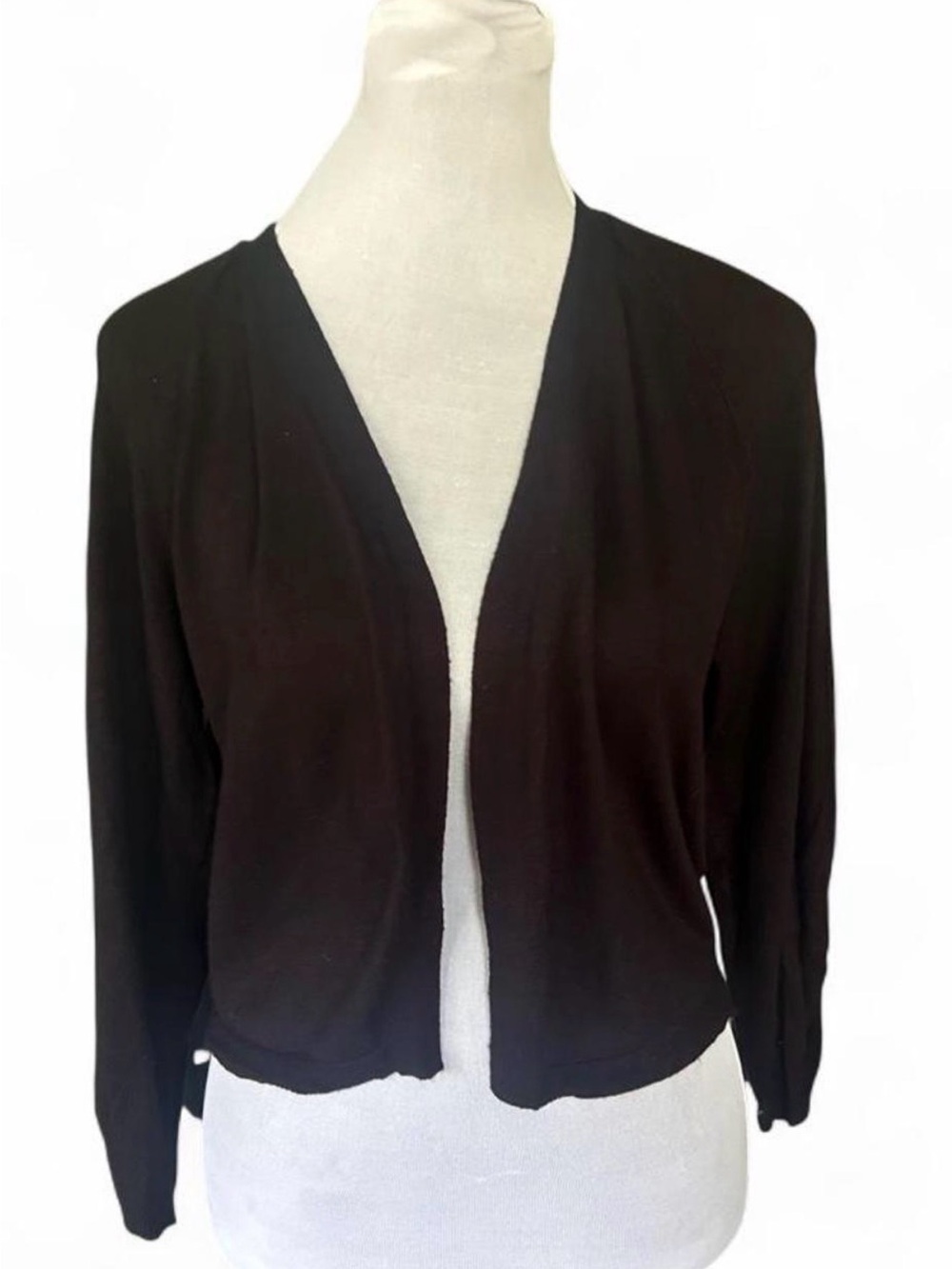 Black Open-Front Women’s Cardigan Sweater